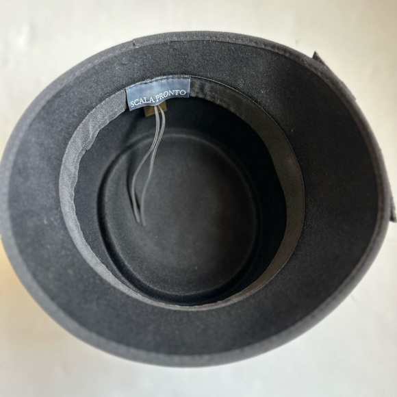 Scala Pronto Black 100% Wool Hat One Size EUC - Picture 7 of 13